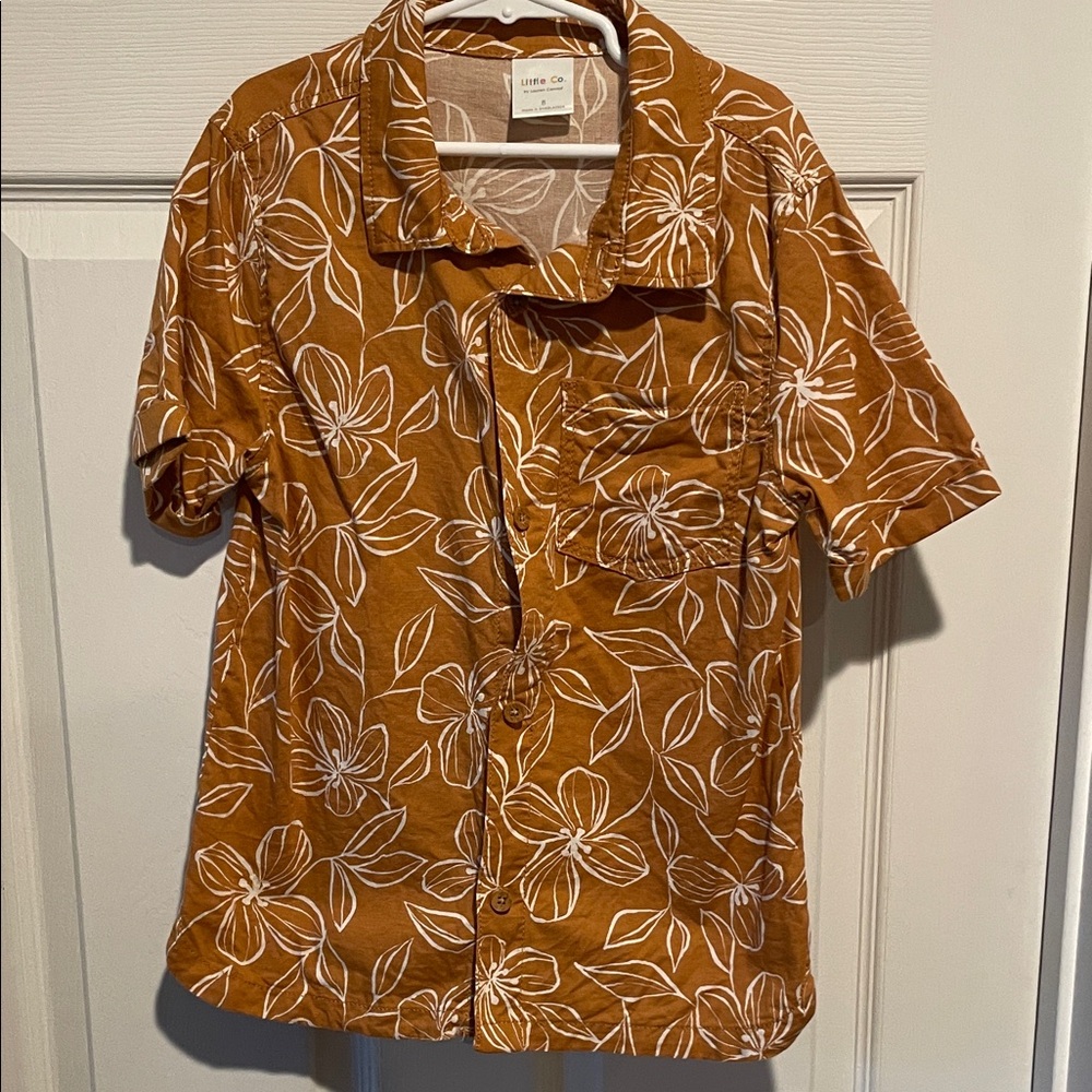 Kids Floral Button Down Shirt